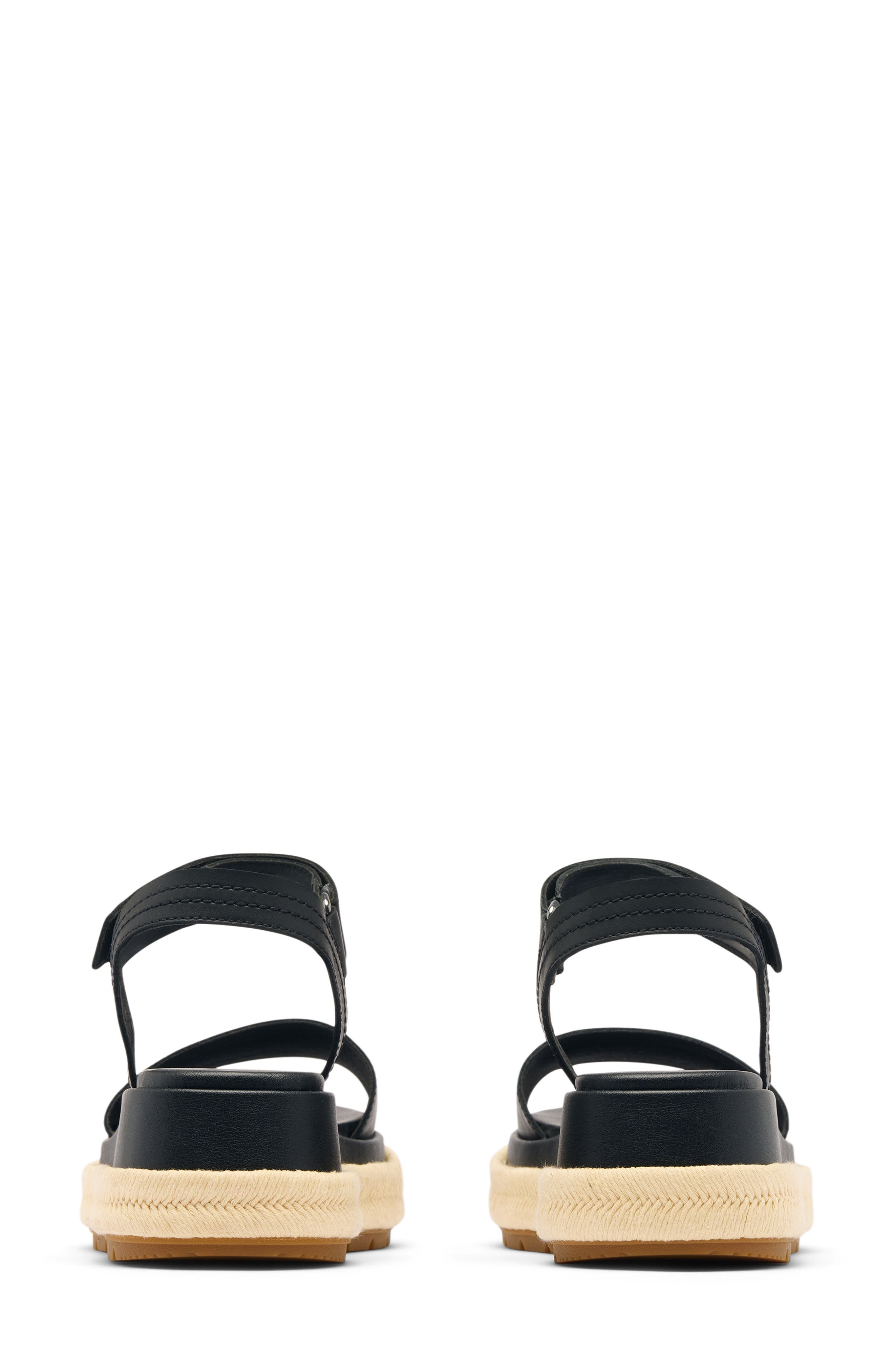 SOREL Sunpeak Ankle Strap Platform Sandal, Alternate, color, Black/ Gum 2