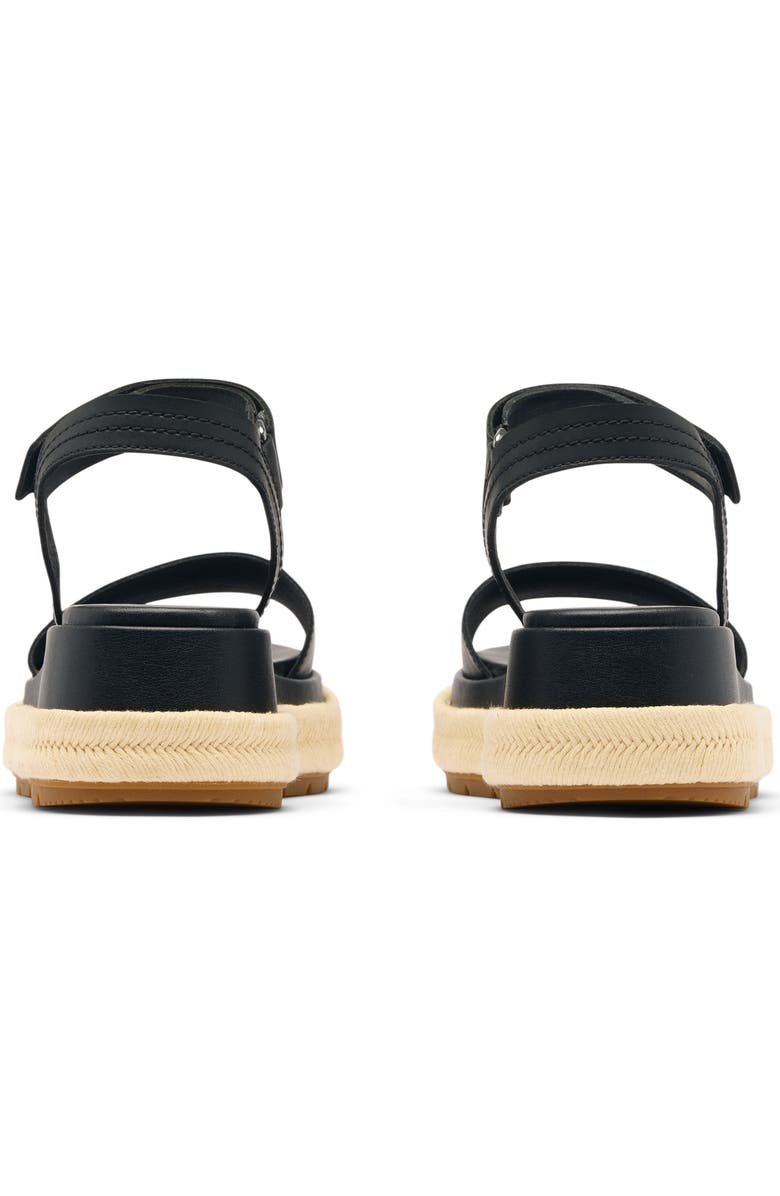 SOREL Sunpeak Ankle Strap Platform Sandal, Alternate, color, Black/ Gum 2