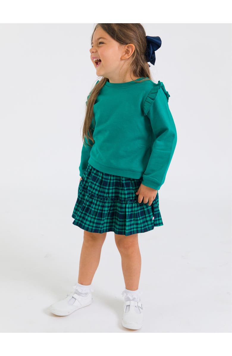 RuffleButts Smocked Twirl Skirt, Alternate, color, Hayden Plaid