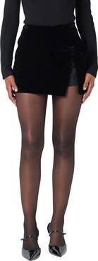 Endless Rose Bow Velvet Miniskort