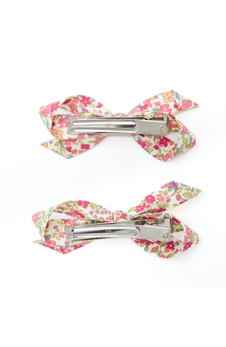 Puttisu 2pc Bow Clip Set, Alternate, color, Floral Garden
