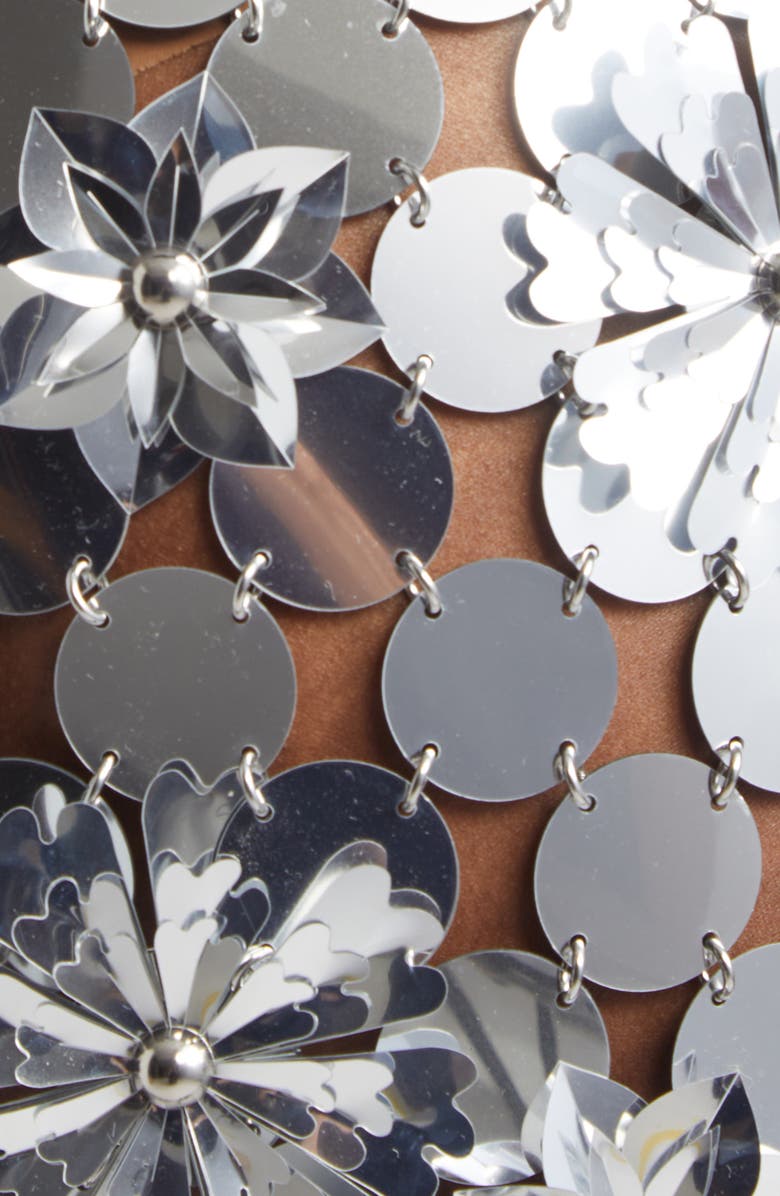 Rabanne Paillette Miniskirt, Alternate, color, Silver