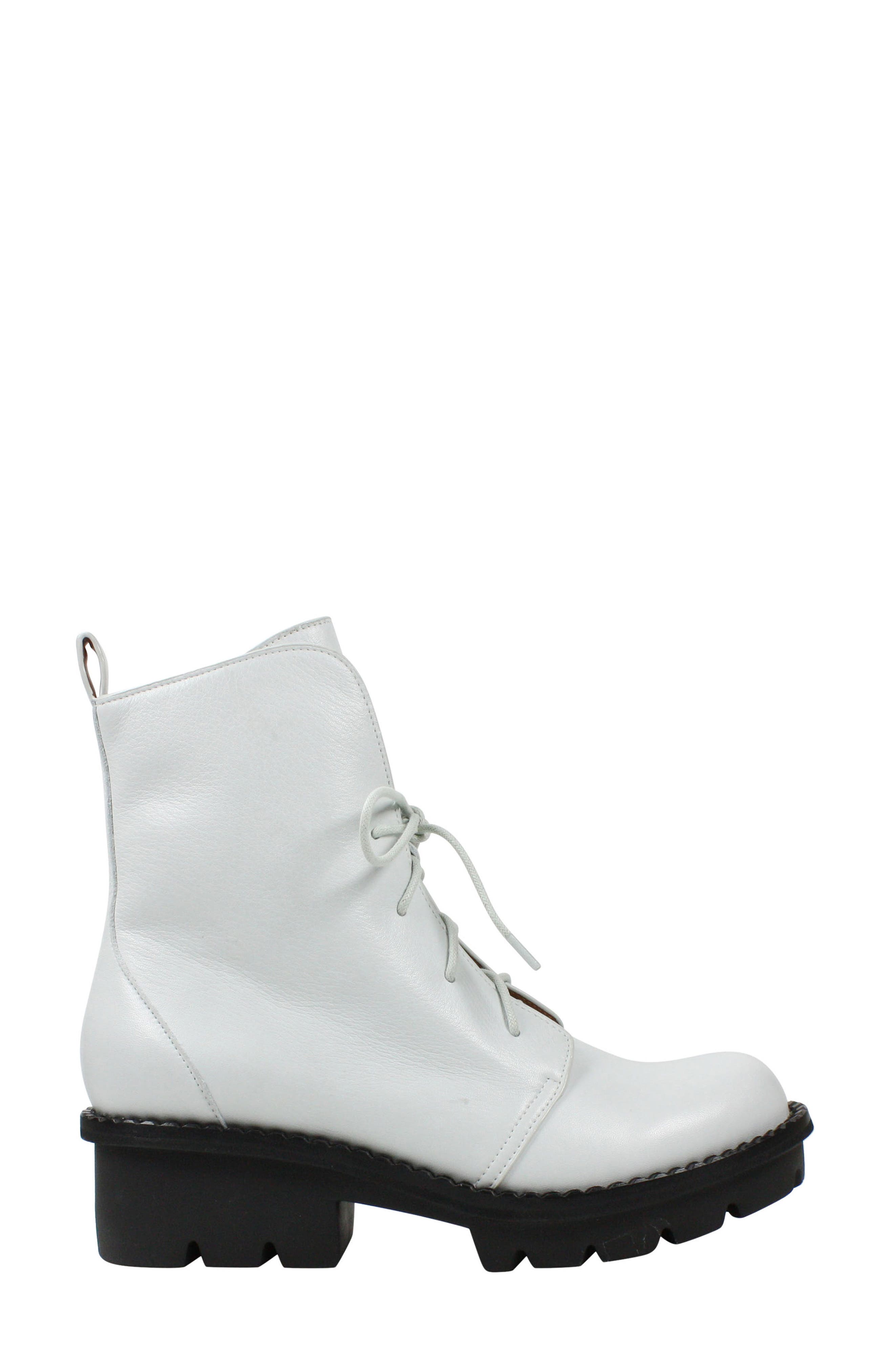 Fruma Lace-Up Boot, Alternate, color, WHITE