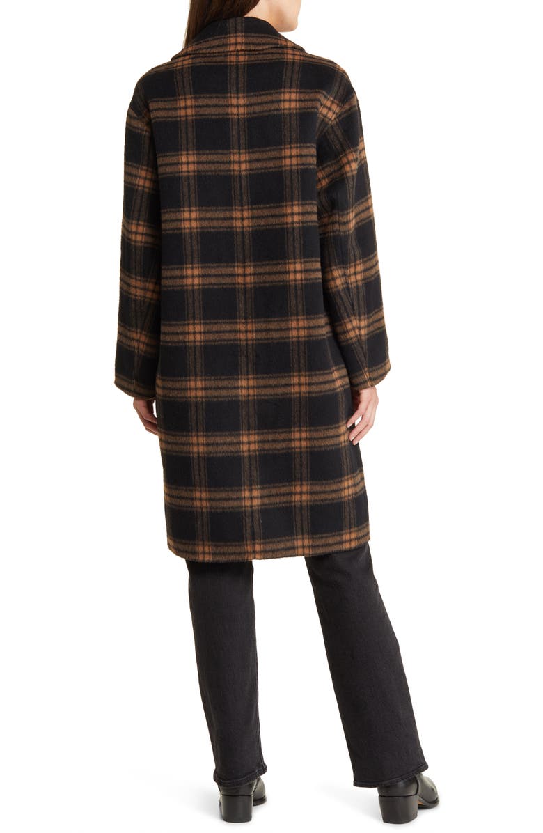 Rails Lore Plaid Wool Blend Coat, Alternate, color, Camel Jet