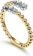 Gabriel & Co. Bujukan Two-Tone 14K Gold & Diamond Bypass Ring