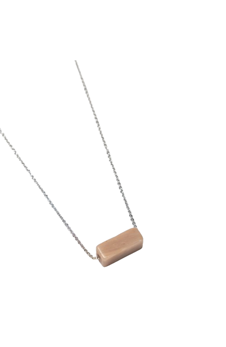 Totalee Gift You're a Gem Necklace, Pink Burnished Brass Pink, Alternate, color, Metallic Silver