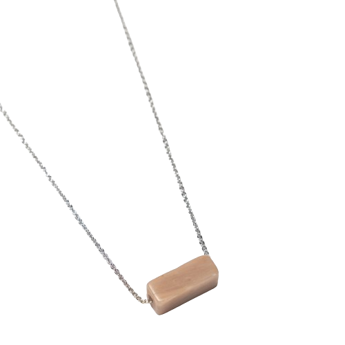 Totalee Gift You're A Gem Necklace, Pink Burnished Brass Pink In Silver