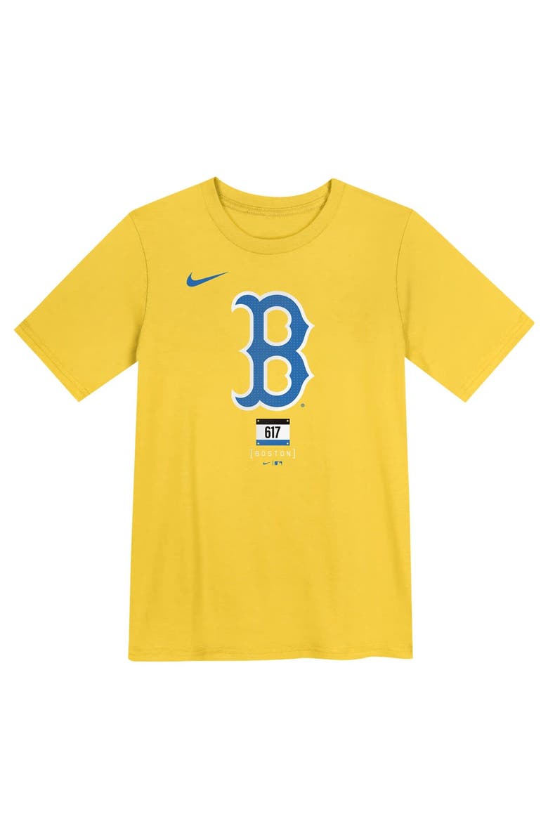 Nike Preschool Nike Gold Boston Red Sox City Connect Large Logo T-Shirt, Alternate, color, 