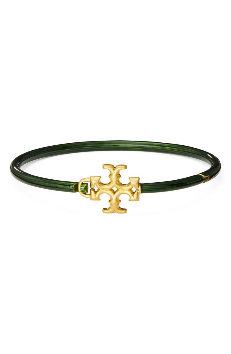 Tory Burch Eleanor Hinged Enamel Cuff Bracelet, Main, color, 