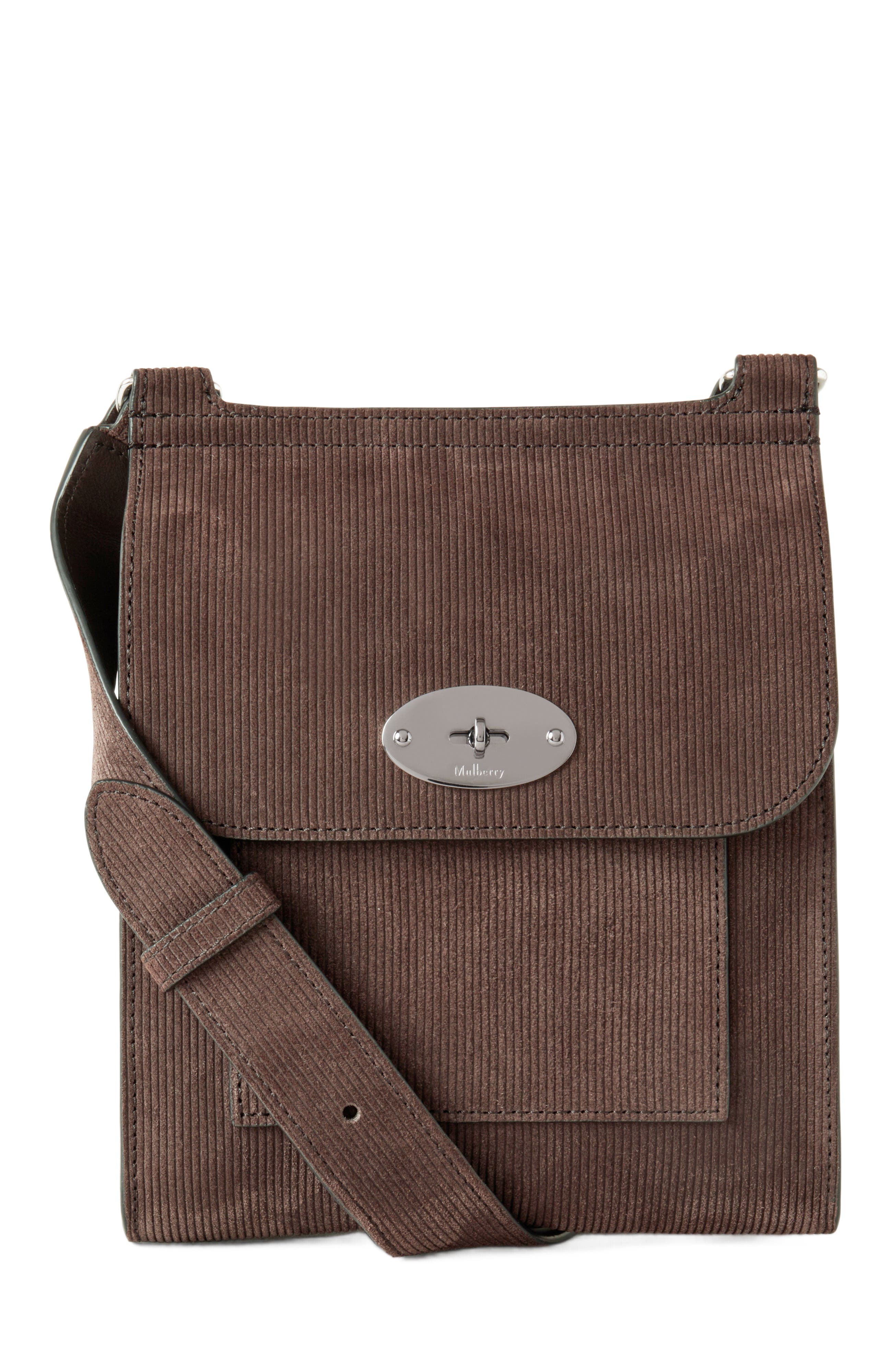 Mulberry Small Antony Crossbody Bag Corduroy Suede, Main, color, 