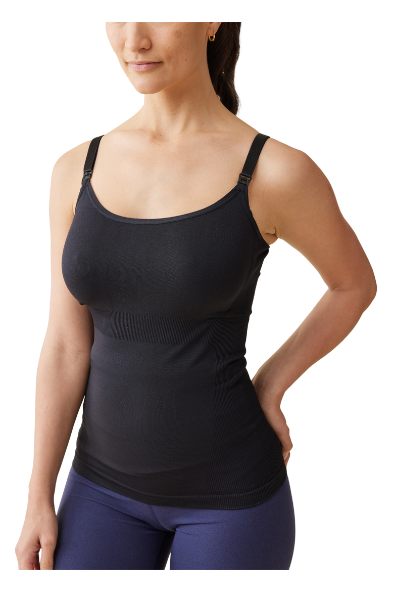 Postpartum Seamless Nursing and Shaping Cami 2-Pack Bundle, Alternate, color, Black/White