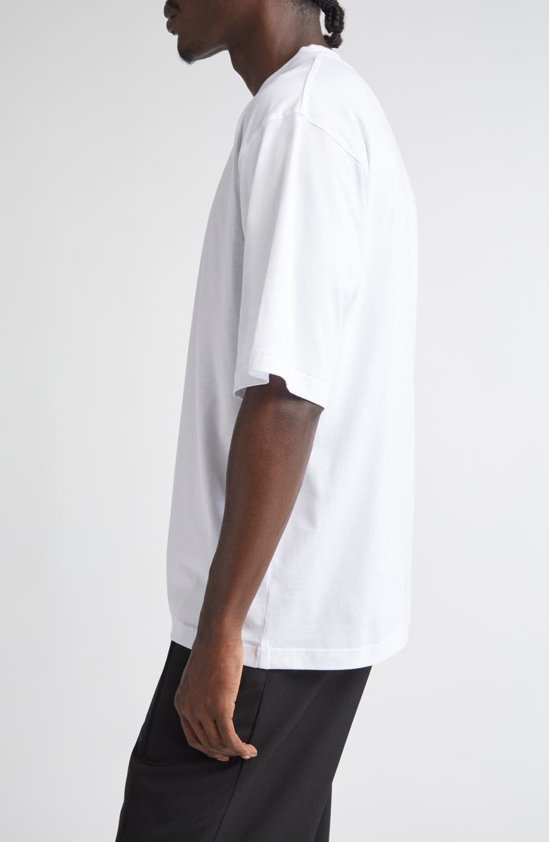 Marni Logo Tag Cotton T-Shirt, Alternate, color, Lily/ White