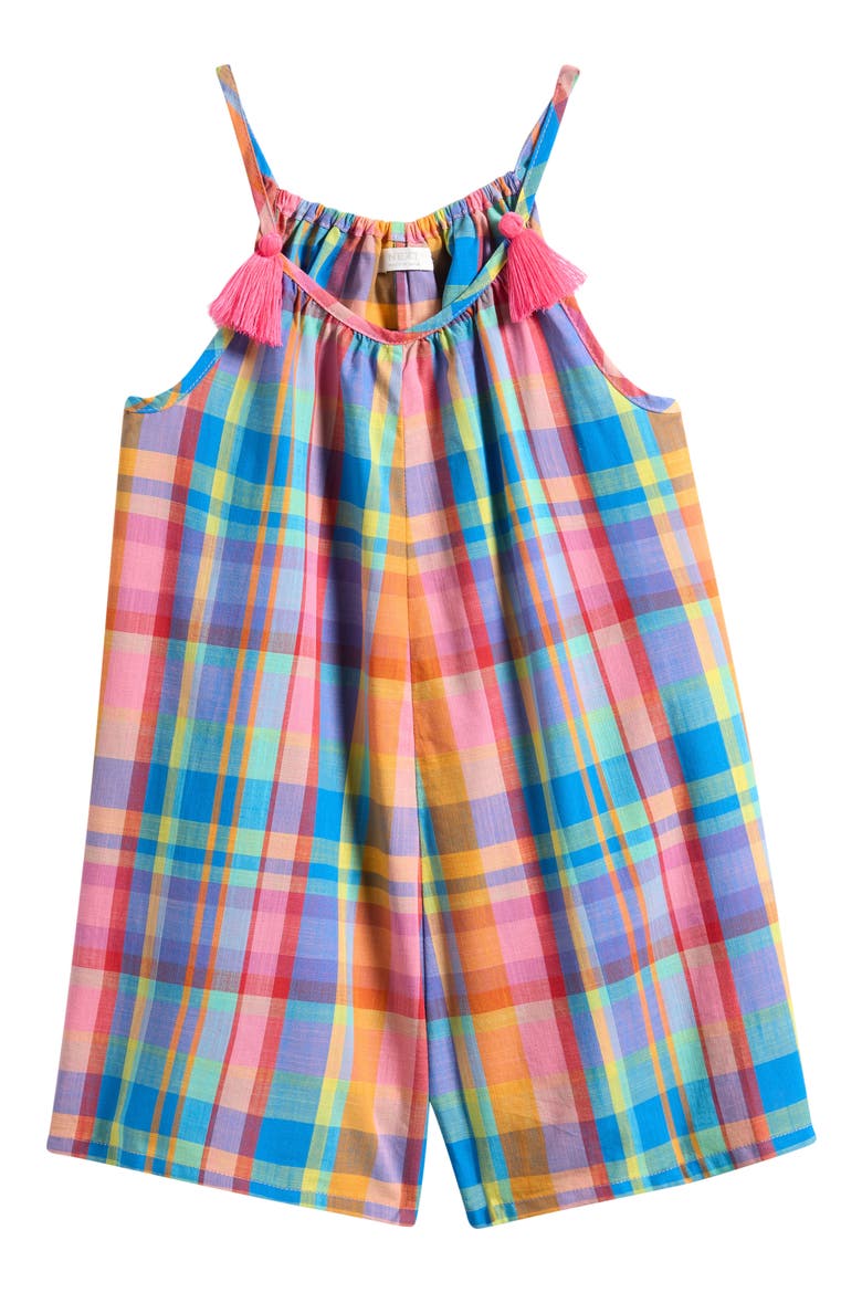 Kids' Rainbow Check Romper, Main, color, MULTI