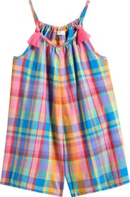 NEXT Kids' Rainbow Check Romper