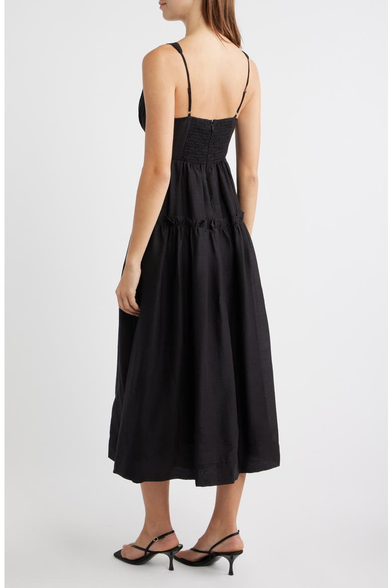Fit & Flare Midi Dress, Alternate, color, BLACK