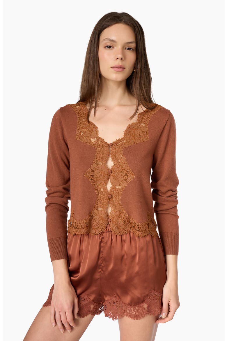 CAMI NYC Sanders Lace Trim Cardigan (Women) | Nordstrom