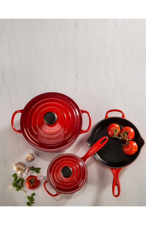 Le Creuset 5-piece Signature Enameled Cast Iron Cookware Set In Cerise