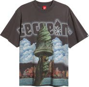 ICECREAM Custard Print Cotton T-Shirt