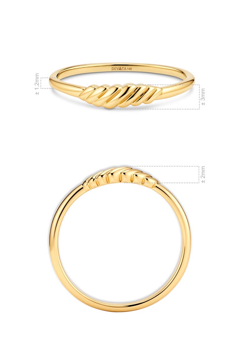 Rope Ring in 14K Gold, Alternate, color, Gold