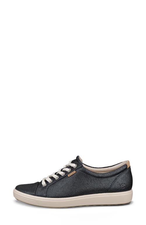 Ecco Soft 7 Sneaker In Silver Heavy