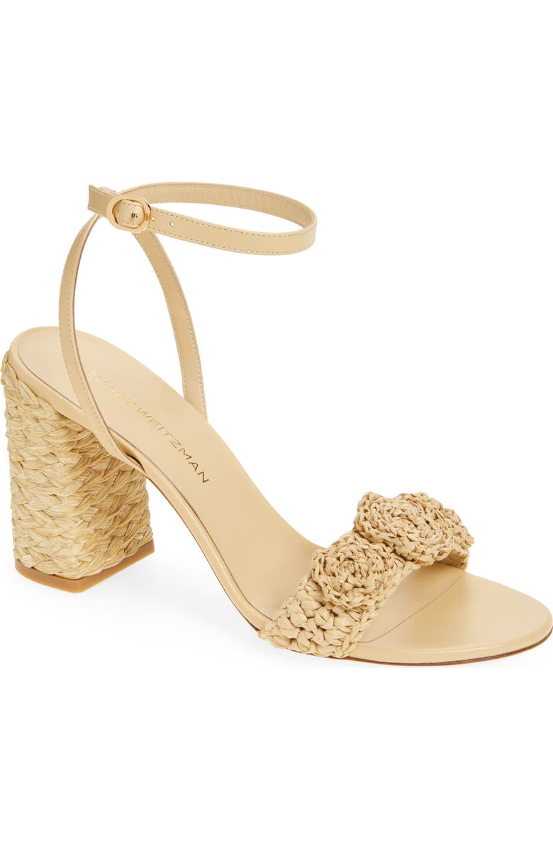 Stuart Weitzman Magnolia Ankle Strap Sandal, Main, color, Naturl Tnl