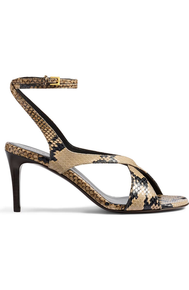 Khaite Liria Ankle Strap Sandal, Alternate, color, Taupe