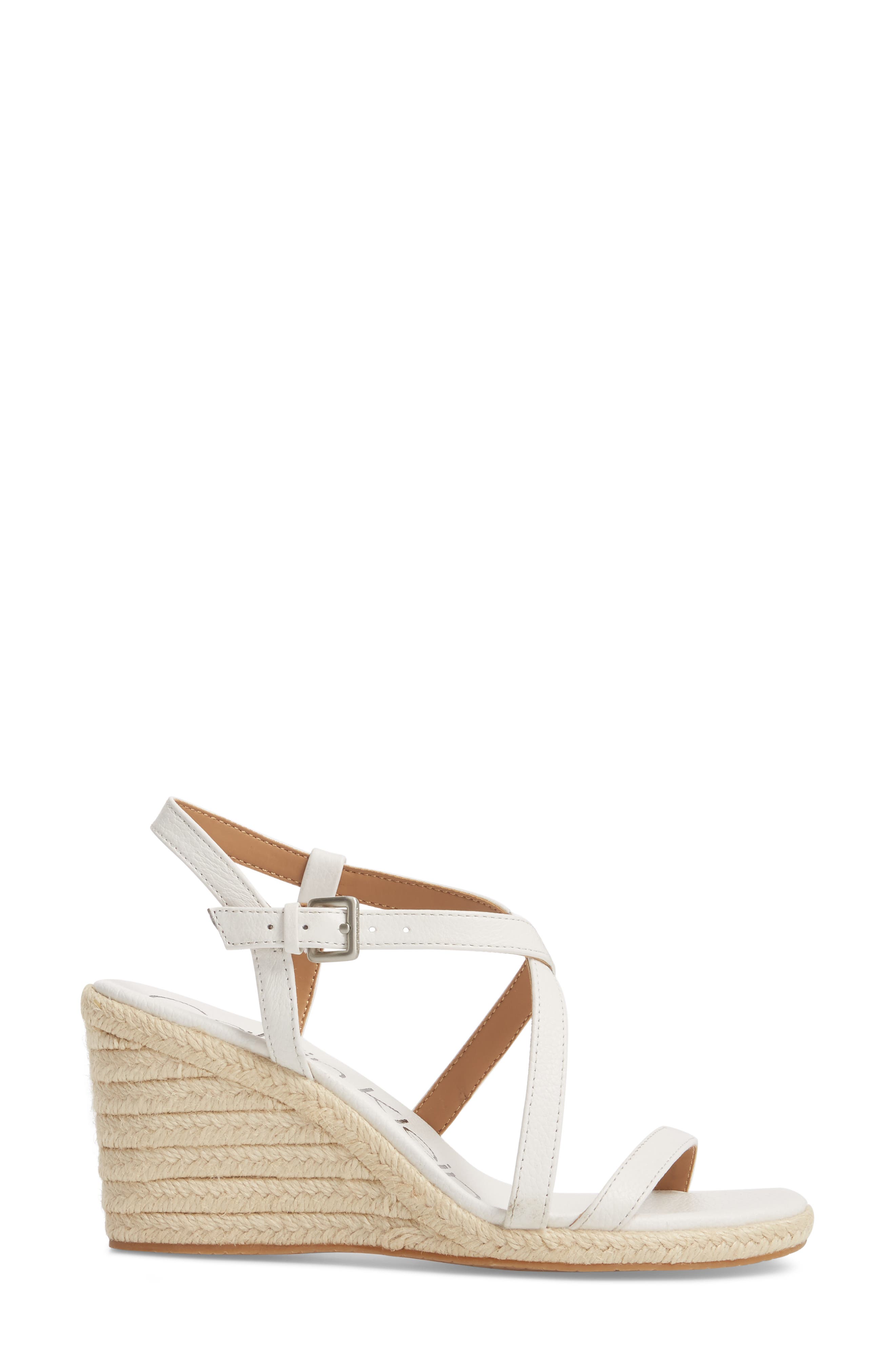 Bellemine Espadrille Wedge Sandal, Alternate, color, PLATINUM WHITE PEBBLE LEATHER