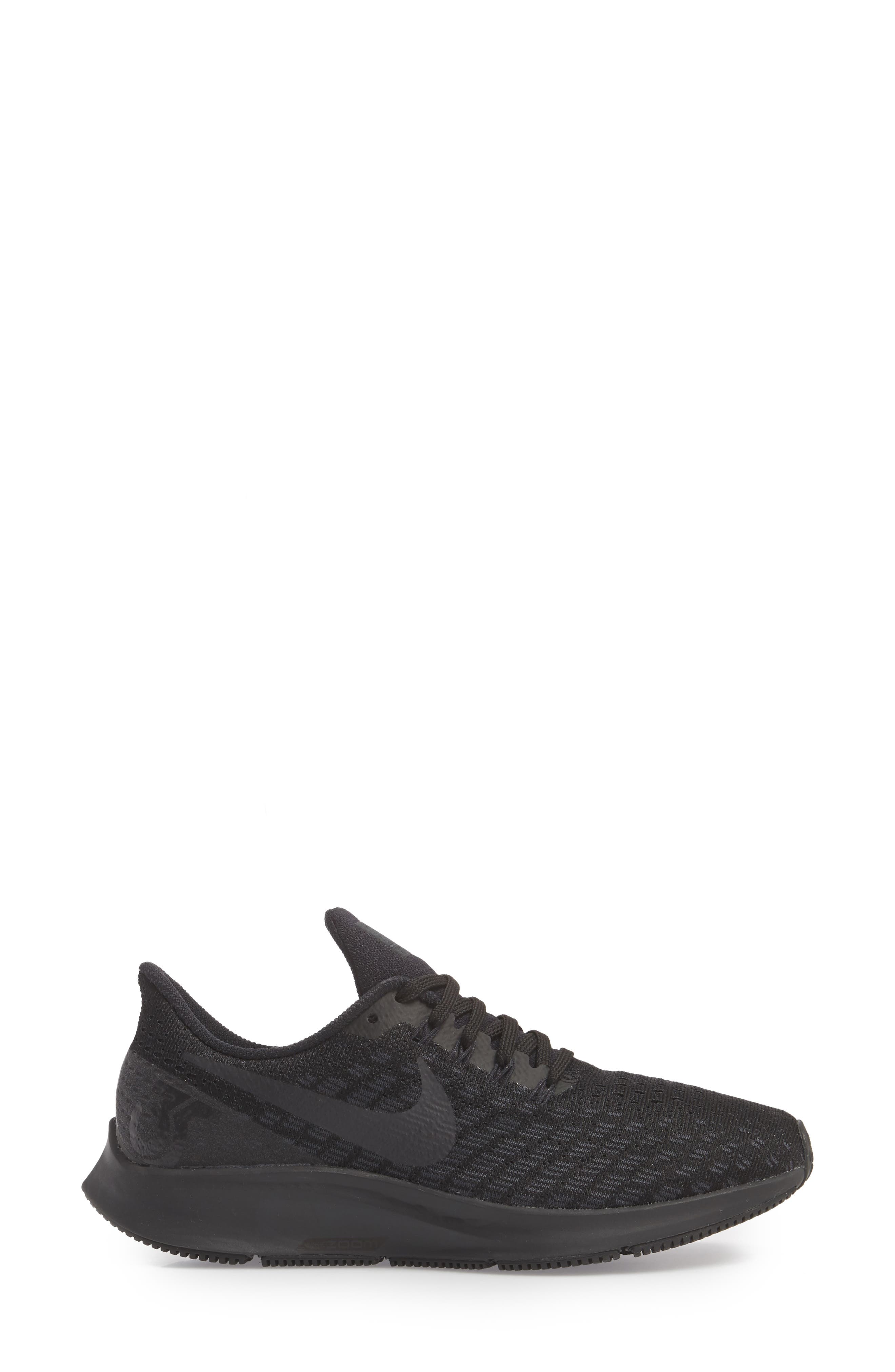 Air Zoom Pegasus 35 Running Shoe, Alternate, color, BLACK/ OIL GREY/ WHITE