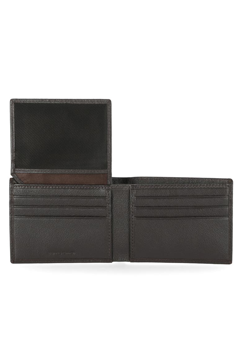 Textured Leather Bifold Passcase Wallet, Alternate, color, BROWN