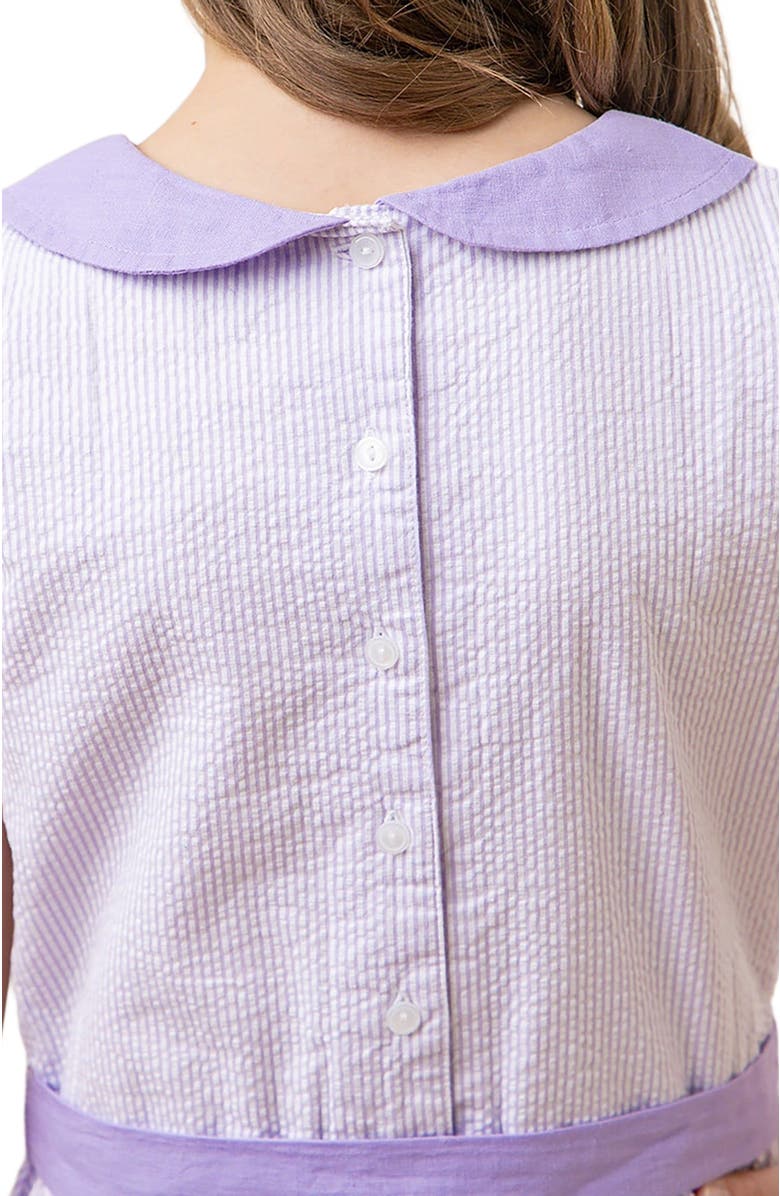 Hope & Henry Girls' Organic Seersucker Peter Pan Collar Dress, Toddler, Alternate, color, Lavender Seersucker
