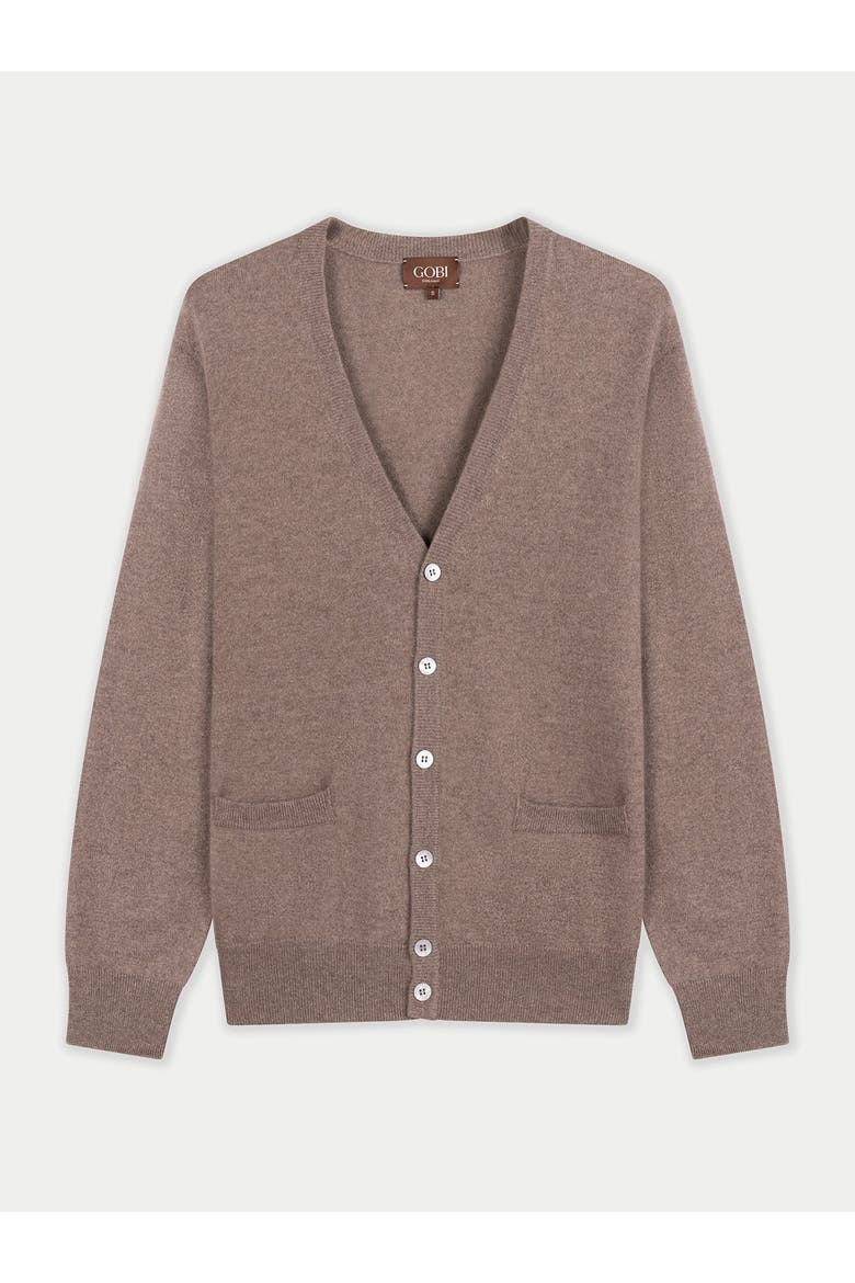 Cashmere Timeless V-Neck Cardigan, Main, color, taupe