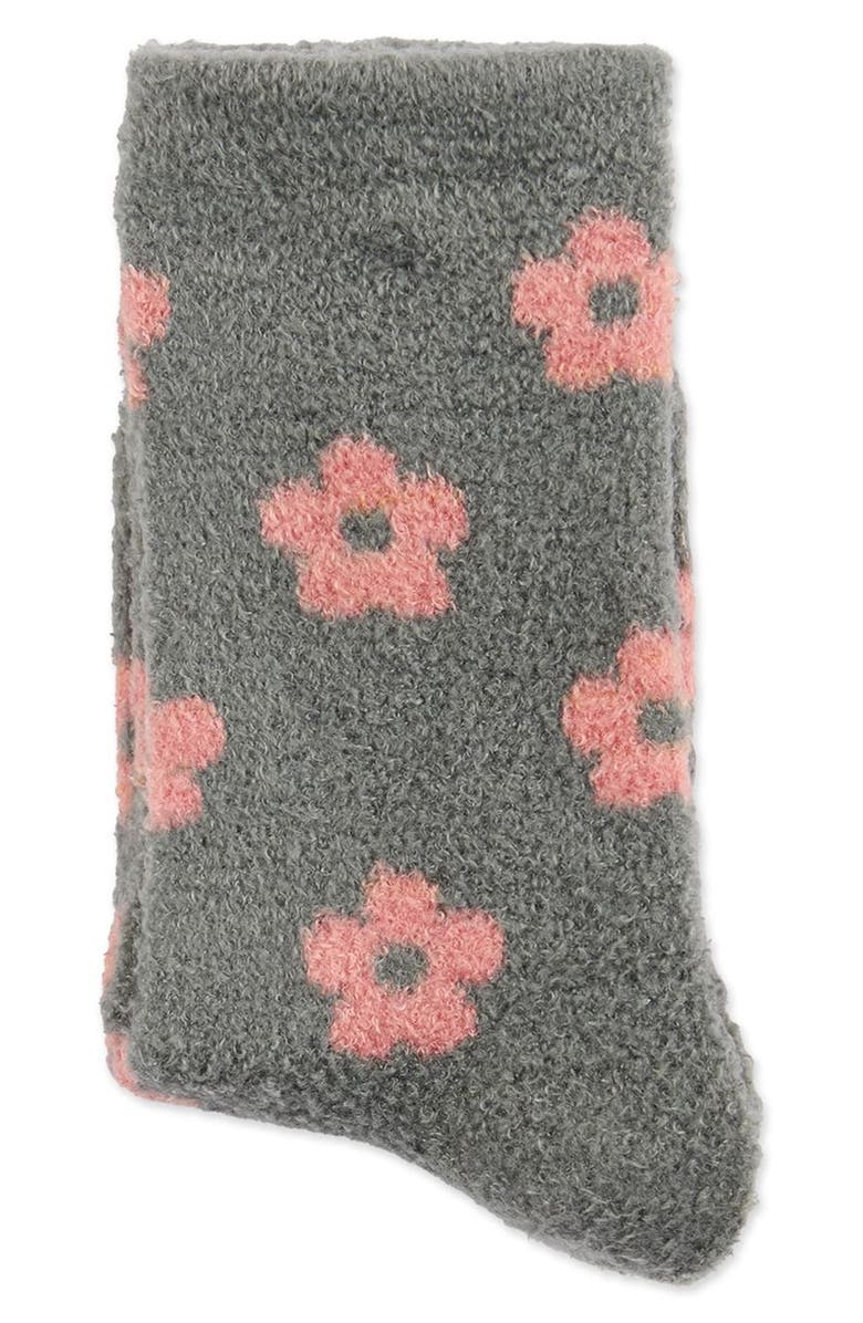 MeMoi Daisies Lavender Infused Crew Socks, Alternate, color, Grayed Jade
