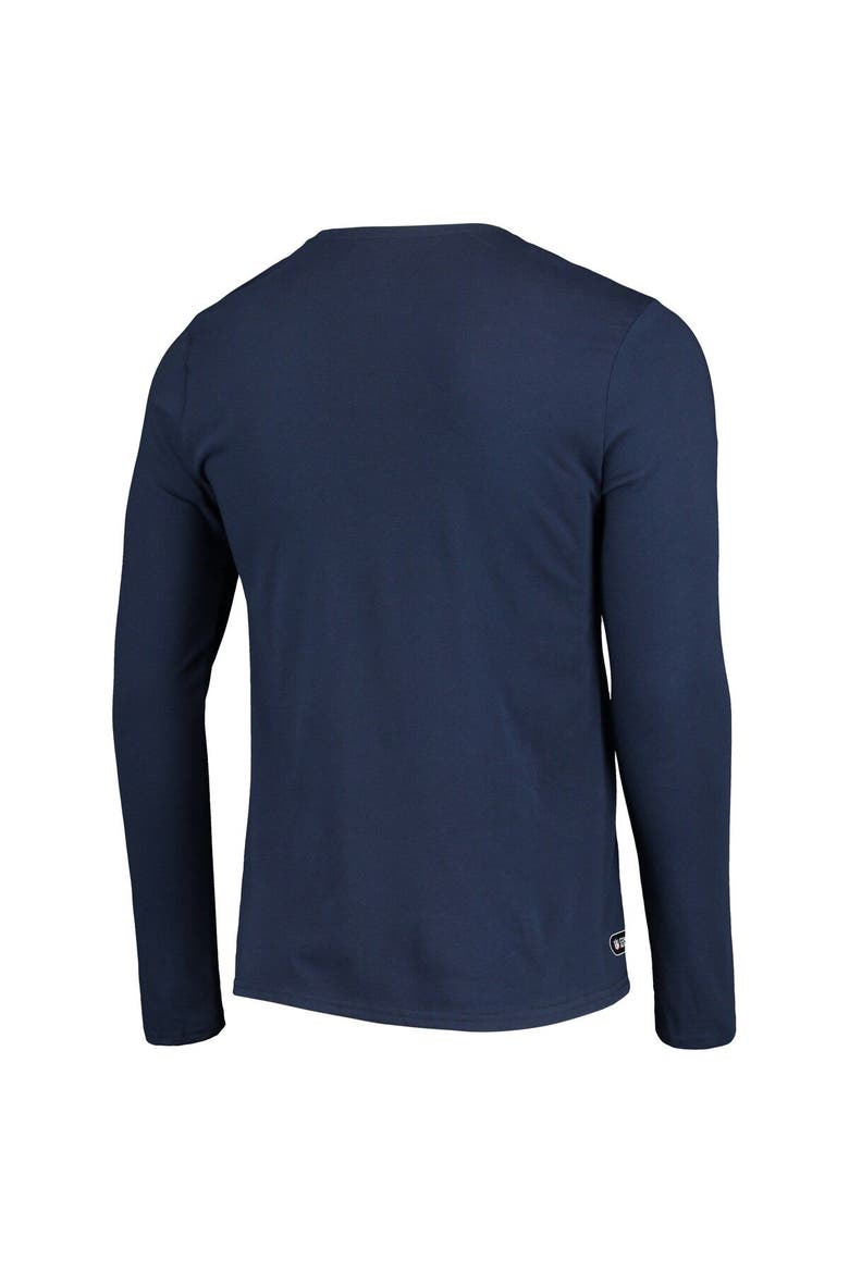 Men's New Era Navy Houston Texans Combine Authentic Static Abbreviation Long Sleeve T-Shirt, Alternate, color, Navy