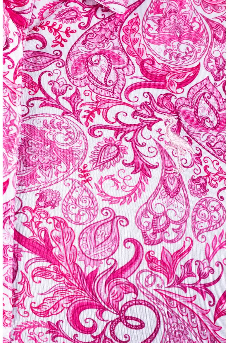 Paisley Print Polo Tank, Alternate, color, PINK