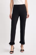 Anne Klein Feather Detail Ankle Pants