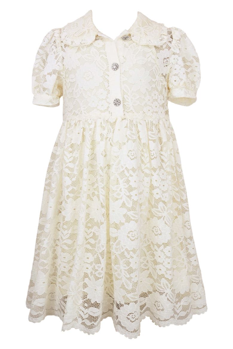 Kids' Lace Party Dress, Main, color, IVORY