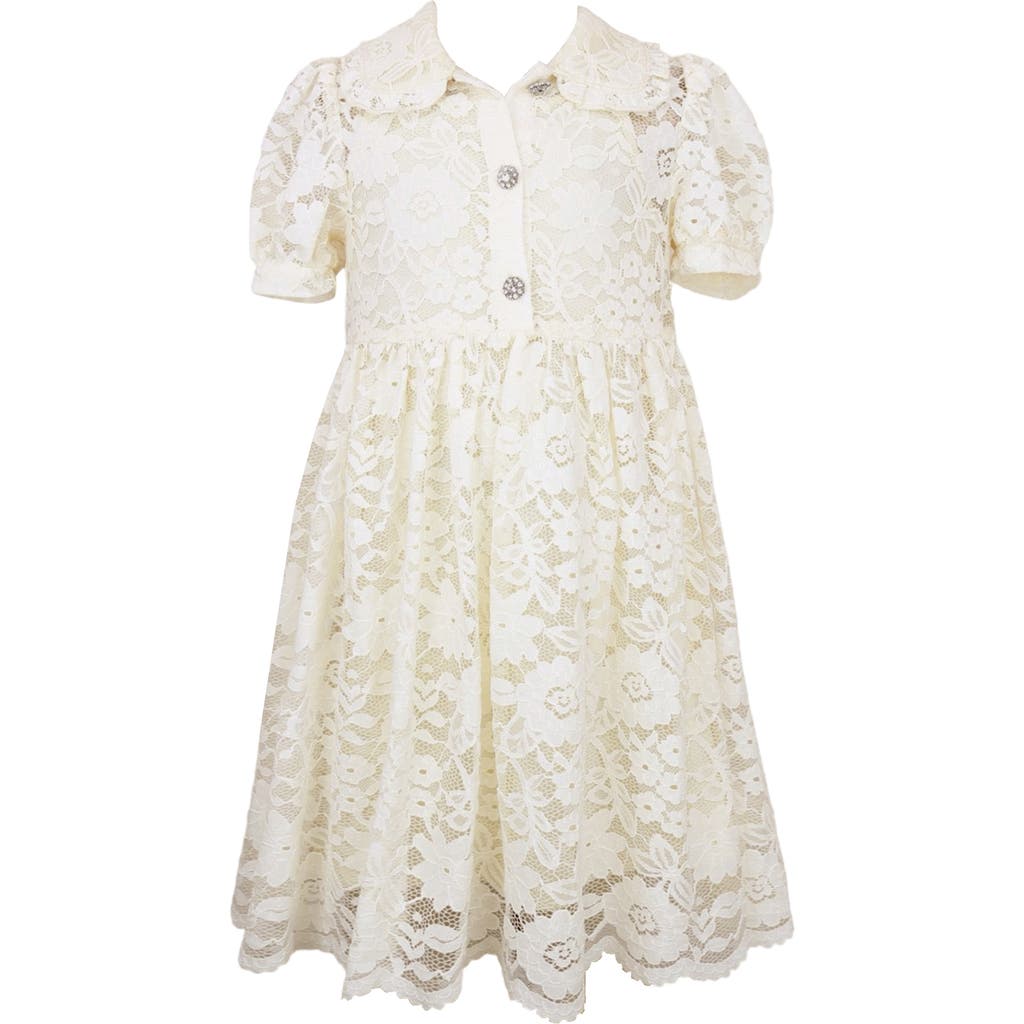 Zunie Kids' Lace Party Dress In White
