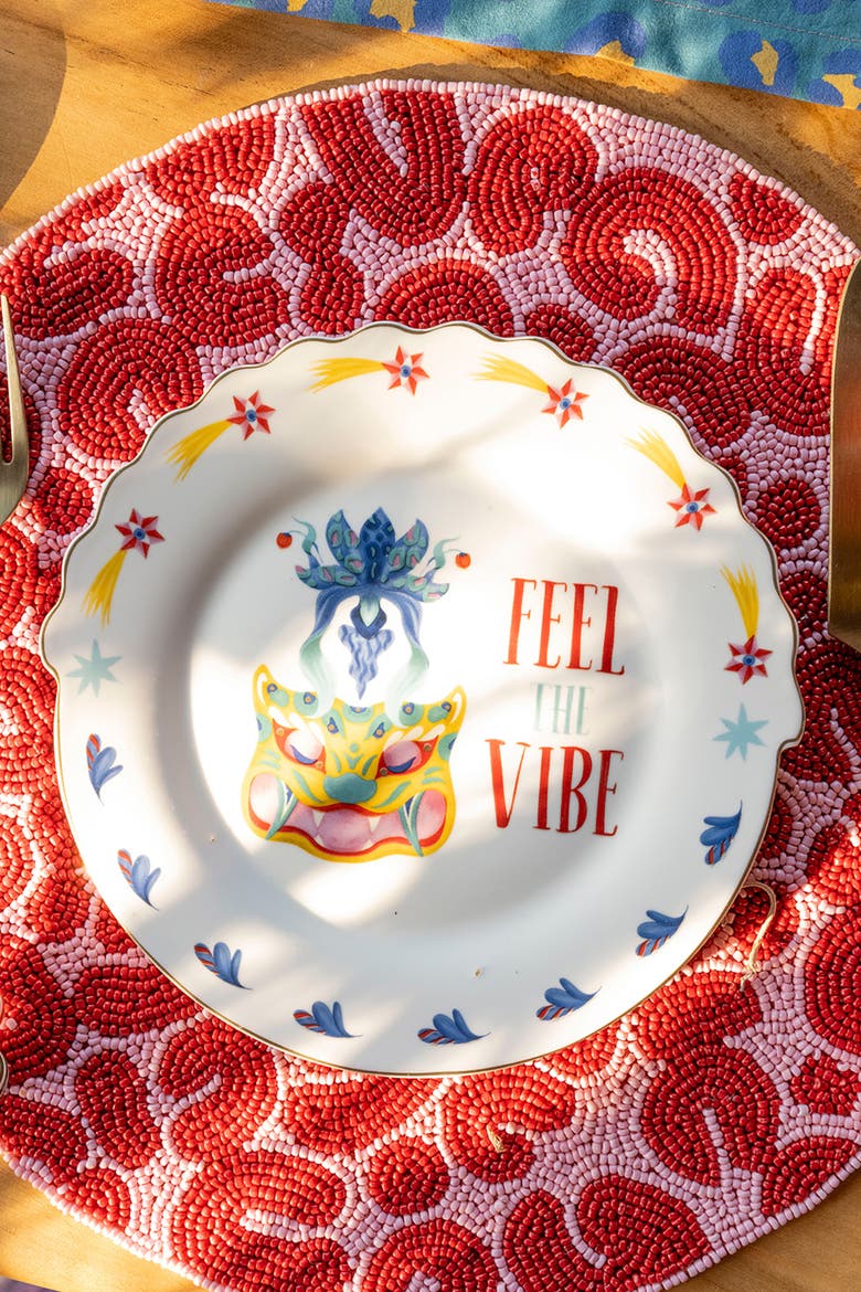 Luohu Porcelain Dessert Plate Vibe 8" Set of 3, Alternate, color, White