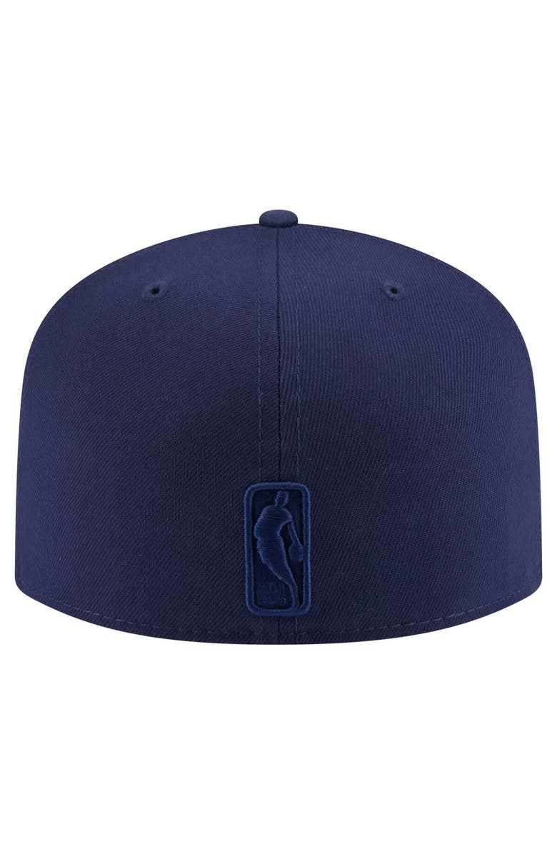 New Era Men's New Era Navy Philadelphia 76ers Colorpack A-Frame Pinch Front 59FIFTY Fitted Hat, Alternate, color, Navy