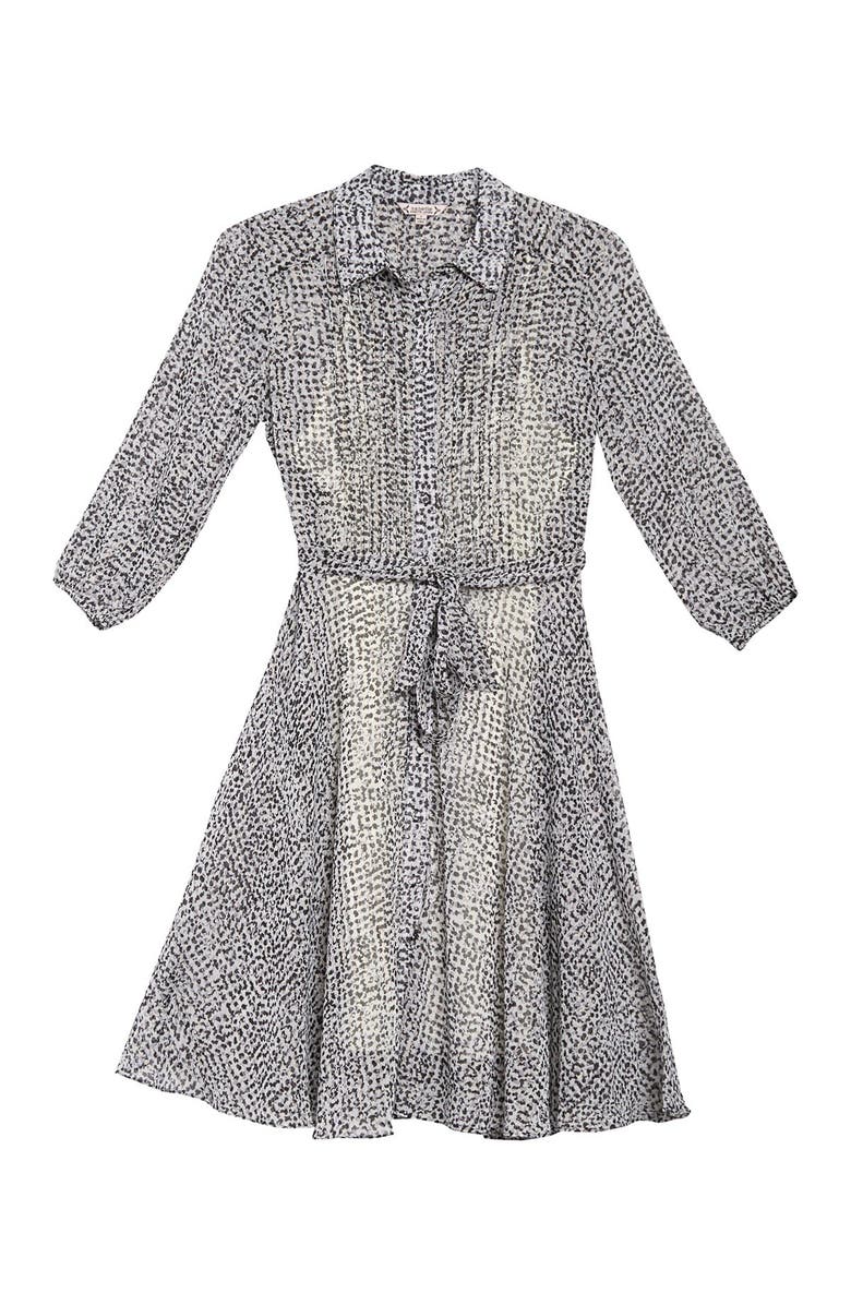 NANETTE NANETTE FOOTWR Pintuck Pleated Long Sleeve Shirt Dress, Main, color,