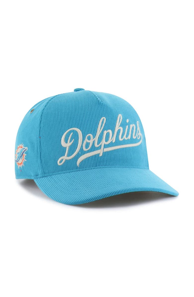 '47 Men's '47 Aqua Miami Dolphins Golden Age Corduroy Hitch Adjustable Hat, Main, color, Aqua