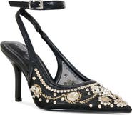 AZALEA WANG Ghouldie Ankle Strap Pointed Toe Pump