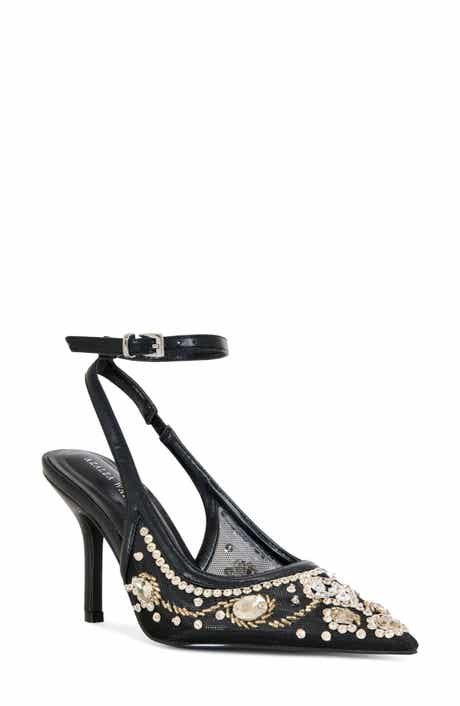 AZALEA WANG Ghouldie Ankle Strap Pointed Toe Pump
