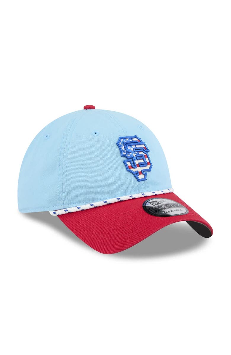 New Era Men's New Era Light Blue/Red San Francisco Giants 2025 Fourth of July 9TWENTY Adjustable Hat, Alternate, color, 