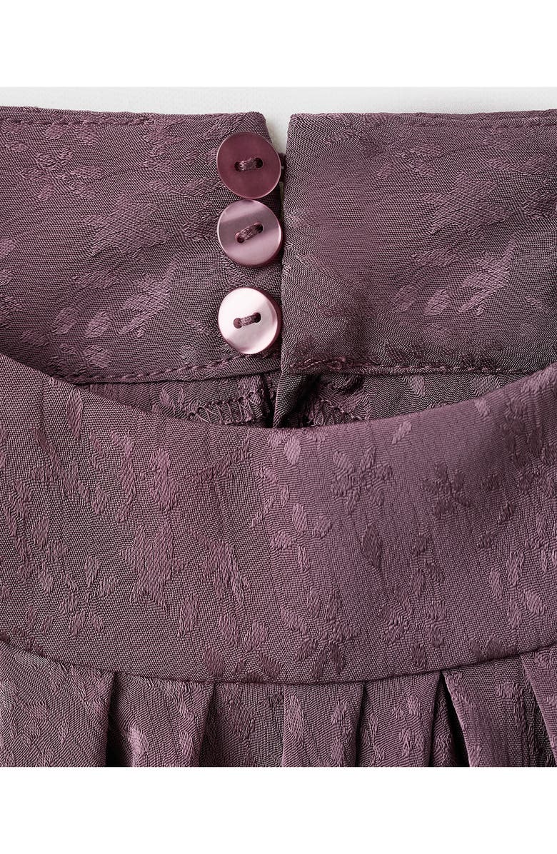 MANGO Cold Shoulder Satin Top, Alternate, color, Purple