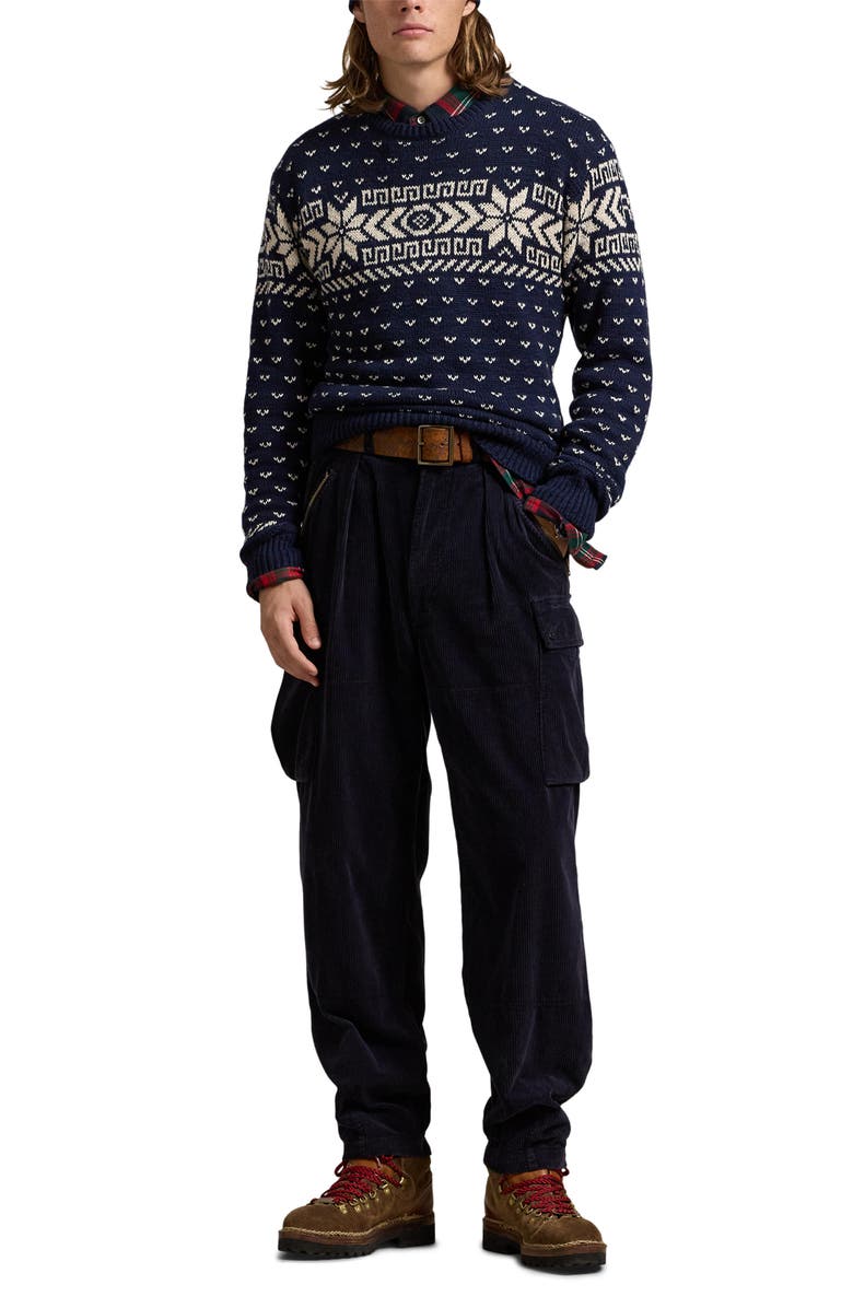 Polo Ralph Lauren Snowflake Cotton & Cashmere Sweater, Alternate, color, 