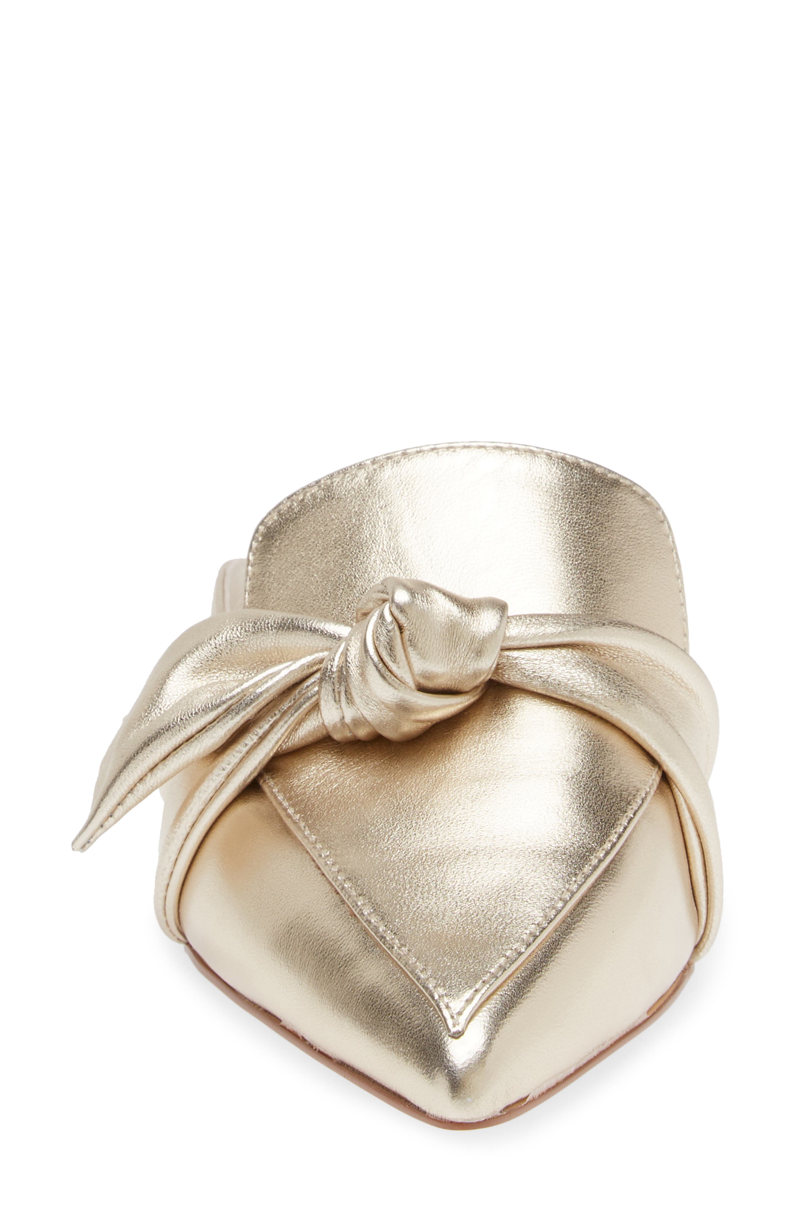 KOKO + PALENKI Quantum Pointed Toe Mule, Alternate, color, Gold Metallic Leather