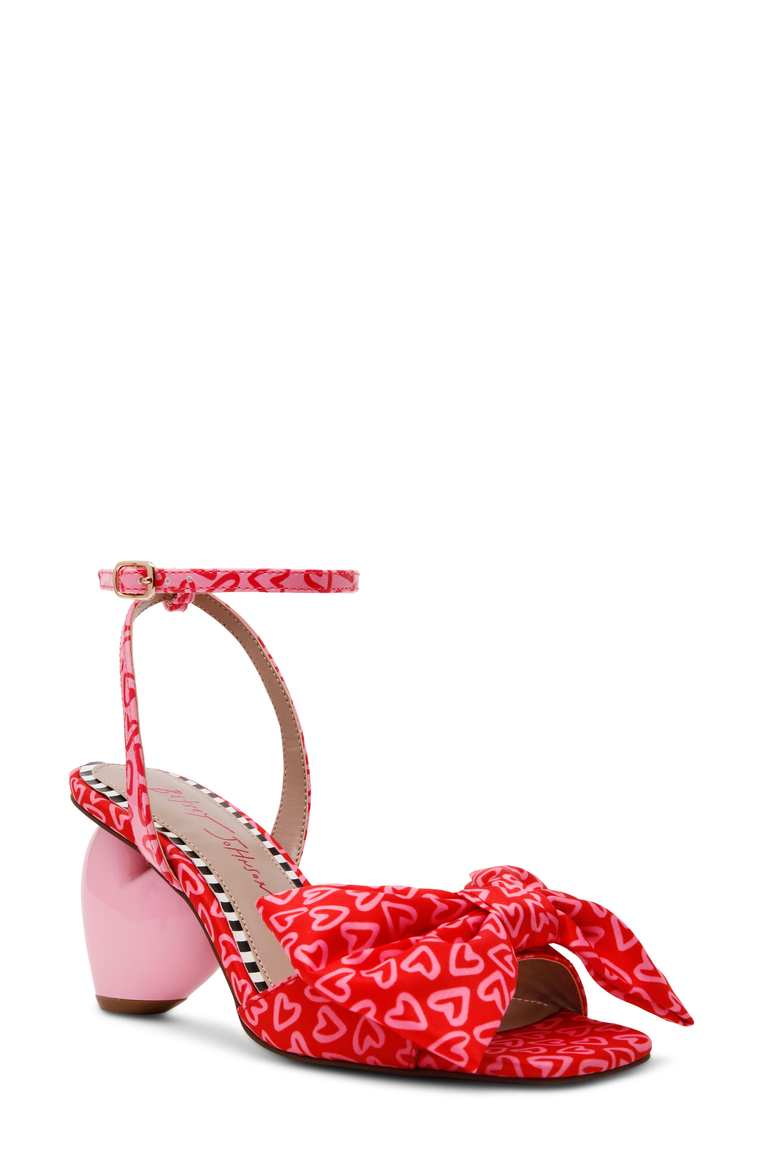 Betsey Johnson Kendal Ankle Strap Sandal, Main, color, Red Multi