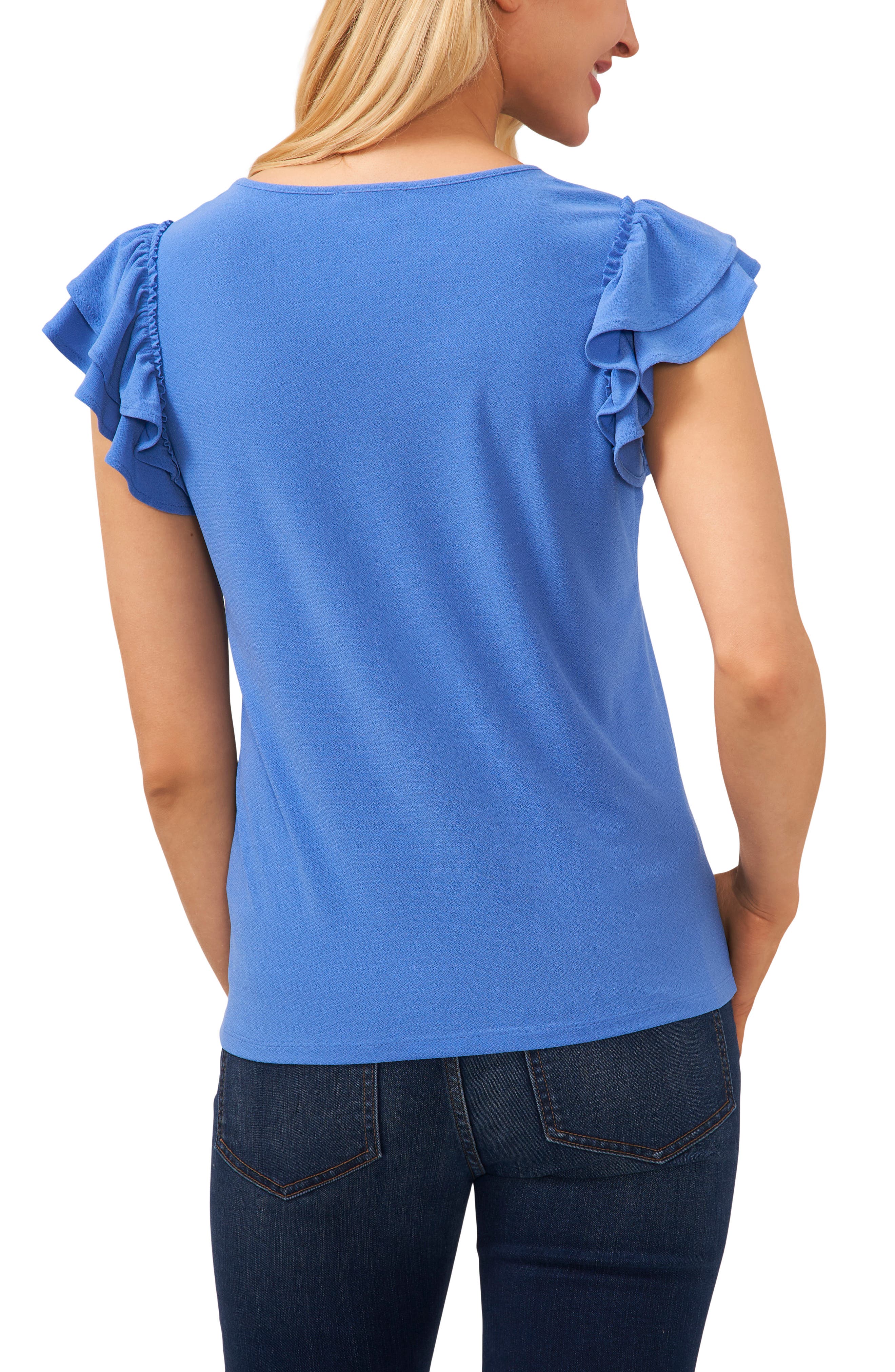 Double Ruffle Knit Top - image 2