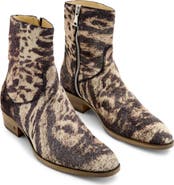 John Varvatos Ludlow Genuine Calf Hair Zip Boot